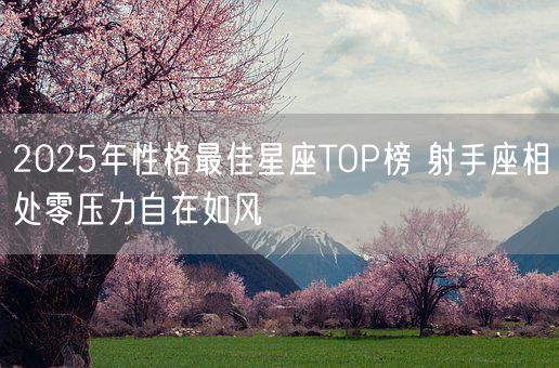 2025年性格最佳星座TOP榜 射手座相处零压力自在如风(图1)