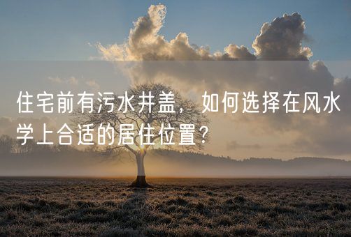 住宅前有污水井盖，如何选择在风水学上合适的居住位置？(图1)