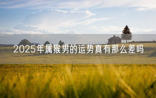 2025年属猴男的运势真有那么差吗(图1)