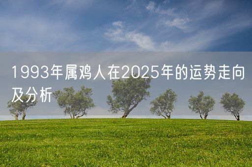 1993年属鸡人在2025年的运势走向及分析(图1)