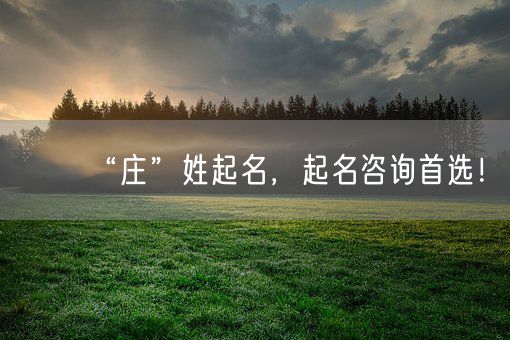 “庄”姓起名，起名咨询首选！(图1)