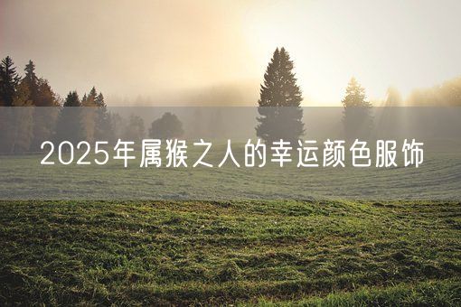 2025年属猴之人的幸运颜色服饰(图1)