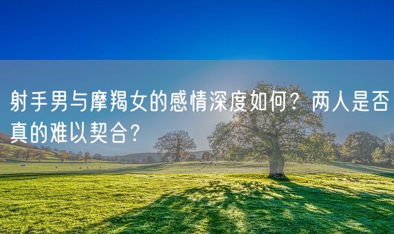 射手男与摩羯女的感情深度如何？两人是否真的难以契合？(图1)
