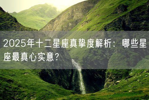 2025年十二星座真挚度解析：哪些星座最真心实意？(图1)