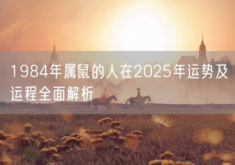 1984年属鼠的人在2025年运势及运程全面解析(图1)