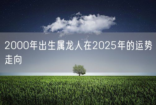 2000年出生属龙人在2025年的运势走向(图1)