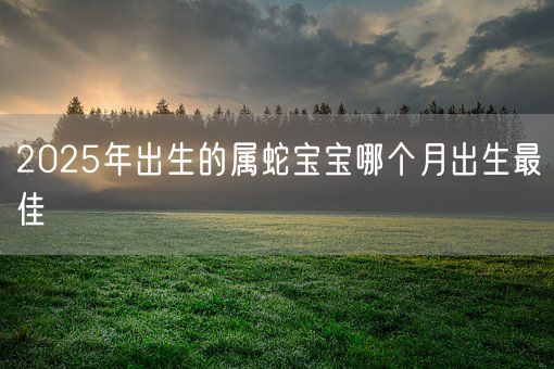 2025年出生的属蛇宝宝哪个月出生最佳(图1)