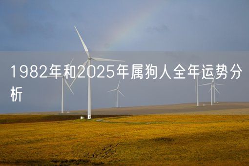 1982年和2025年属狗人全年运势分析(图1)