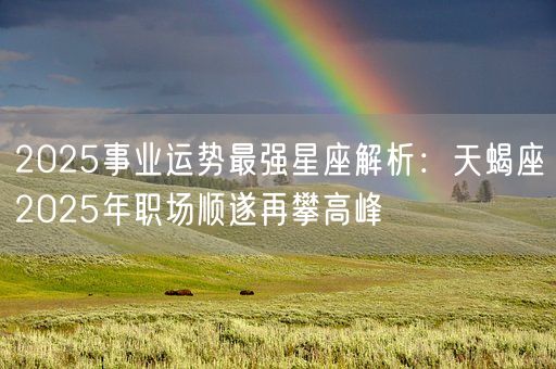 2025事业运势最强星座解析：天蝎座2025年职场顺遂再攀高峰(图1)