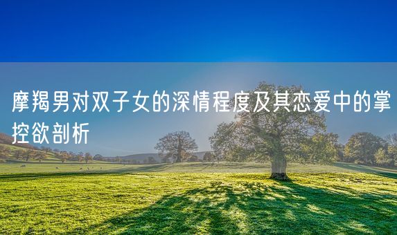 摩羯男对双子女的深情程度及其恋爱中的掌控欲剖析(图1)