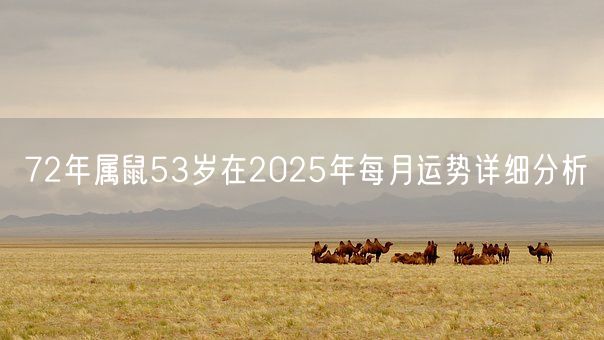72年属鼠53岁在2025年每月运势详细分析(图1)