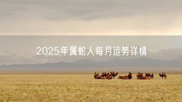 2025年属蛇人每月运势详情(图1)