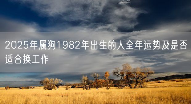 2025年属狗1982年出生的人全年运势及是否适合换工作(图1)
