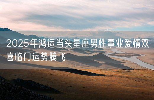 2025年鸿运当头星座男性事业爱情双喜临门运势腾飞(图1)