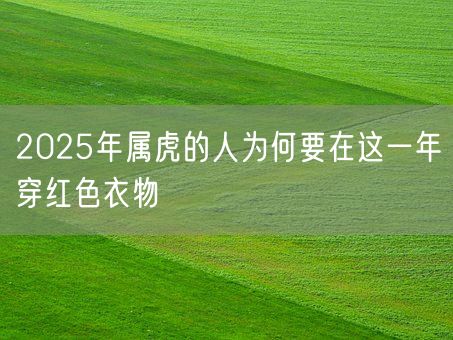 2025年属虎的人为何要在这一年穿红色衣物(图1)