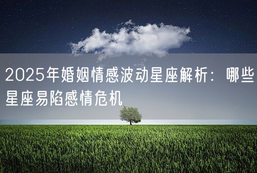 2025年婚姻情感波动星座解析：哪些星座易陷感情危机(图1)