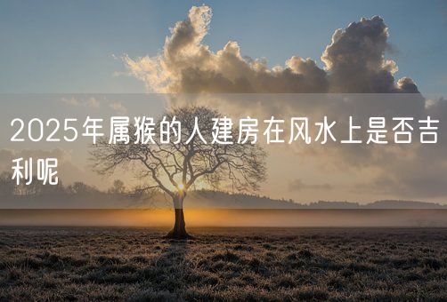 2025年属猴的人建房在风水上是否吉利呢(图1)
