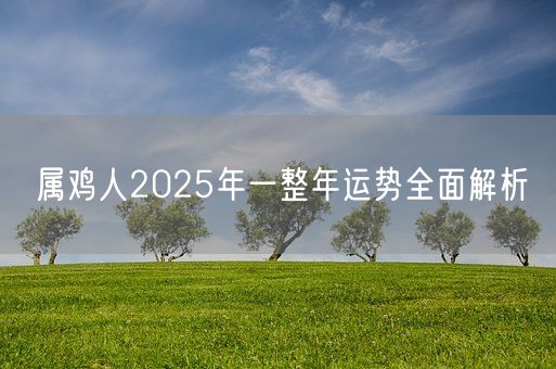 属鸡人2025年一整年运势全面解析(图1)