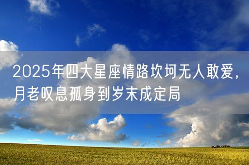 2025年四大星座情路坎坷无人敢爱，月老叹息孤身到岁末成定局(图1)