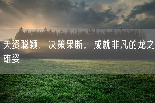 天资聪颖，决策果断，成就非凡的龙之雄姿(图1)
