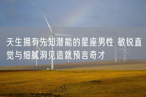 天生拥有先知潜能的星座男性 敏锐直觉与细腻洞见造就预言奇才(图1)