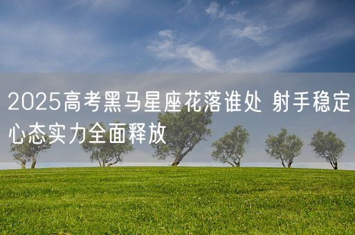 2025高考黑马星座花落谁处 射手稳定心态实力全面释放(图1)