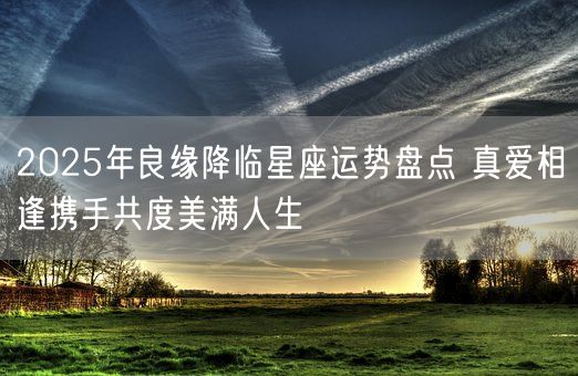 2025年良缘降临星座运势盘点 真爱相逢携手共度美满人生(图1)