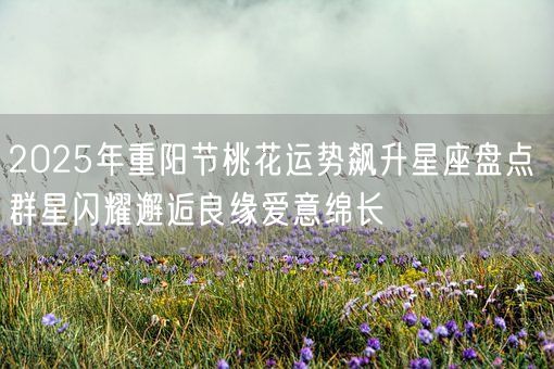 2025年重阳节桃花运势飙升星座盘点 群星闪耀邂逅良缘爱意绵长(图1)
