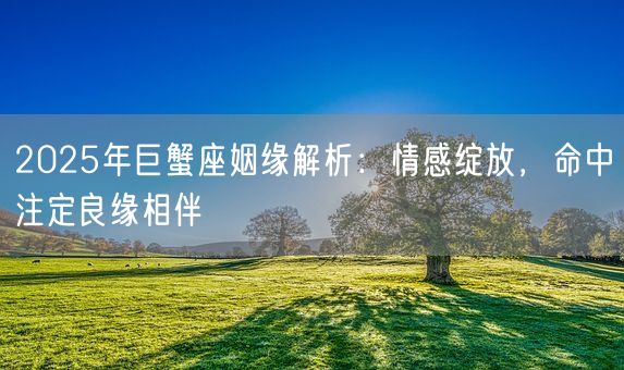 2025年巨蟹座姻缘解析：情感绽放，命中注定良缘相伴(图1)