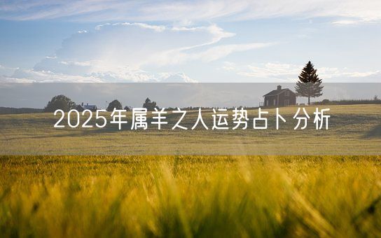 2025年属羊之人运势占卜分析(图1)