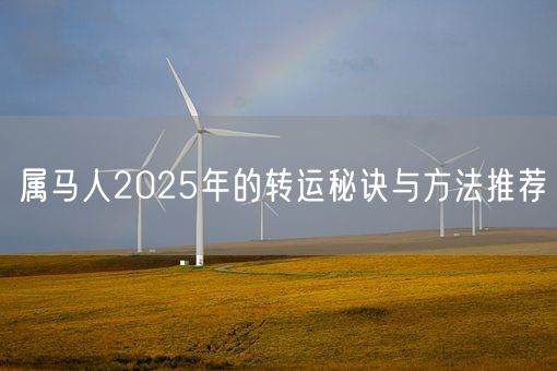属马人2025年的转运秘诀与方法推荐(图1)