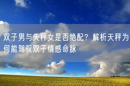双子男与天秤女是否绝配？解析天秤为何能驾驭双子情感命脉(图1)