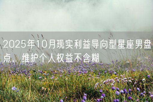 2025年10月现实利益导向型星座男盘点,维护个人权益不含糊(图1) 2025年10月现实利益导向型星座男盘点,维护个人权益不含糊(图1)