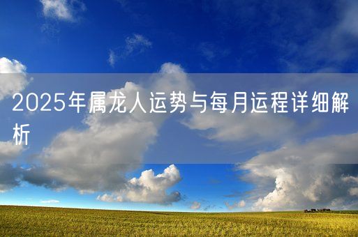 2025年属龙人运势与每月运程详细解析(图1)
