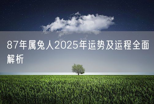 87年属兔人2025年运势及运程全面解析(图1)