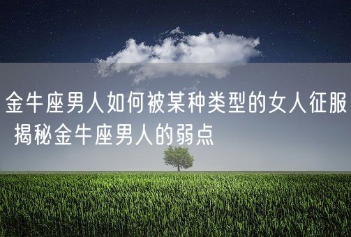 金牛座男人如何被某种类型的女人征服 揭秘金牛座男人的弱点(图1)