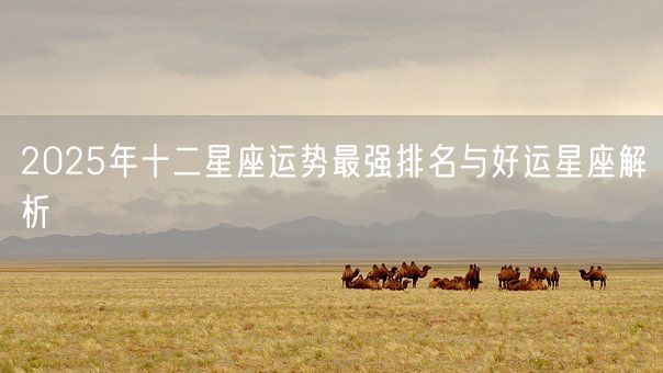 2025年十二星座运势最强排名与好运星座解析(图1) 2025年十二星座运势最强排名与好运星座解析(图1)