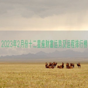 2023年2月份十二星座财富运势及运程排行榜