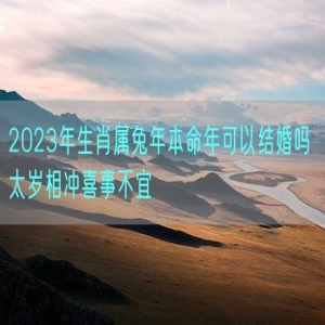 2023年生肖属兔年本命年可以结婚吗 太岁相冲喜事不宜