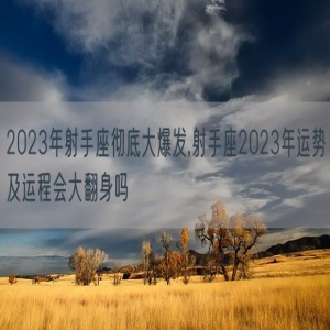 2023年射手座彻底大爆发,射手座2023年运势及运程会大翻身吗