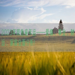 2023年双鱼座年运——爱情、事业、财运、家庭全面分析!