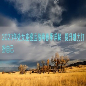 2023年处女座提运指南春季详解  提升魅力打扮自己