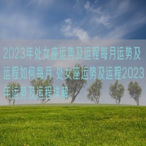 2023年处女座运势及运程每月运势及运程如何每月 处女座运势及运程2023年运势及运程详解