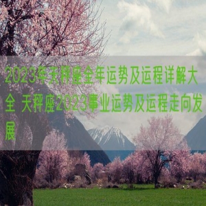 2023年天秤座全年运势及运程详解大全 天秤座2023事业运势及运程走向发展
