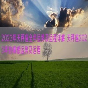 2023年天秤座全年运势及运程详解 天秤座2023年的情感运势及运程