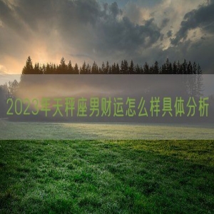 2023年天秤座男财运怎么样具体分析