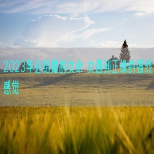 2023年必结婚的女命 女遇到正缘的强烈感觉