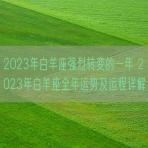 2023年白羊座强烈转变的一年 2023年白羊座全年运势及运程详解
