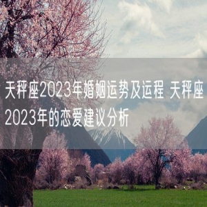 天秤座2023年婚姻运势及运程 天秤座2023年的恋爱建议分析