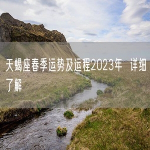 天蝎座春季运势及运程2023年  详细了解
